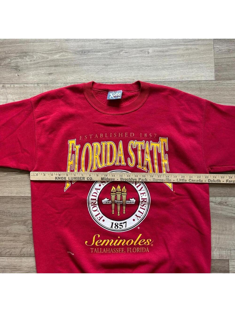 Vintage 90’s  FSU Crewneck Sweatshirt size L Nutmeg - Picture 6 of 8